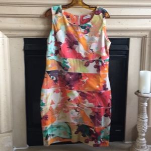 Calvin Klein dress—spectacular color blocking!